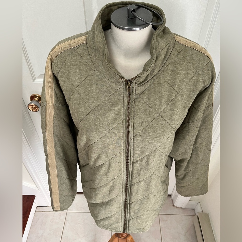 Bagatelle olive green quilted cotton jacket/ coat - womens size large